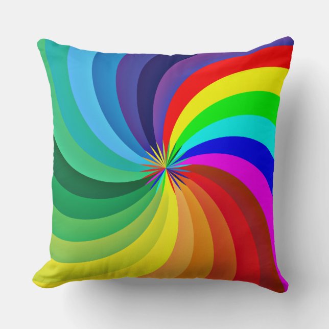 Rainbow Colored Mandala-46556 Kissen (Vorderseite)