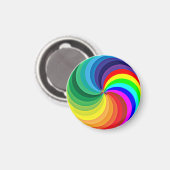 Rainbow Colored Mandala-46556 Magnet (Vorderseite/Rückseite)