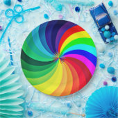 Rainbow Colored Mandala-46556 Pappteller (Party)