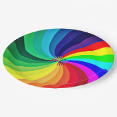 Rainbow Colored Mandala-46556 Pappteller (Schrägansicht)
