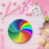 Rainbow Colored Mandala-46556 Pappteller (Party)