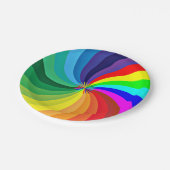 Rainbow Colored Mandala-46556 Pappteller (Schrägansicht)