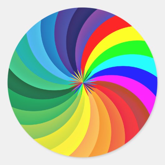 Rainbow Colored Mandala-46556 Runder Aufkleber (Vorderseite)