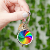 Rainbow Colored Mandala-46556 Schlüsselanhänger (Hand)