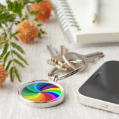Rainbow Colored Mandala-46556 Schlüsselanhänger (Seite)