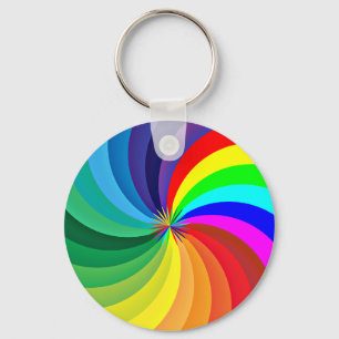 Rainbow Colored Mandala-46556 Schlüsselanhänger