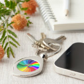 Rainbow Colored Mandala-46556 Schlüsselanhänger (Seite)
