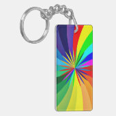 Rainbow Colored Mandala-46556 Schlüsselanhänger (Vorderseite links)