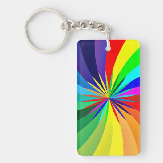 Rainbow Colored Mandala-46556 Schlüsselanhänger (Vorderseite)