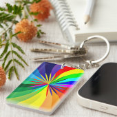 Rainbow Colored Mandala-46556 Schlüsselanhänger (Vorderseite rechts)