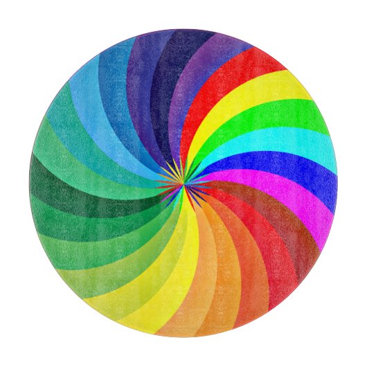 Rainbow Colored Mandala-46556 Schneidebrett (Vorderseite)