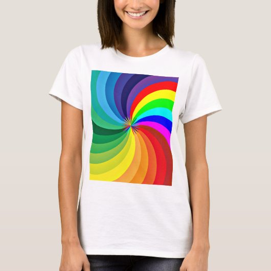 Rainbow Colored Mandala-46556 T-Shirt (Vorderseite)