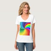 Rainbow Colored Mandala-46556 T-Shirt (Vorderseite Vollansicht)
