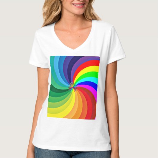 Rainbow Colored Mandala-46556 T-Shirt (Vorderseite)