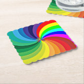 Rainbow Colored Mandala-46556 Untersetzer (angewinkelt)