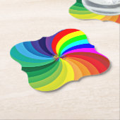 Rainbow Colored Mandala-46556 Untersetzer (angewinkelt)