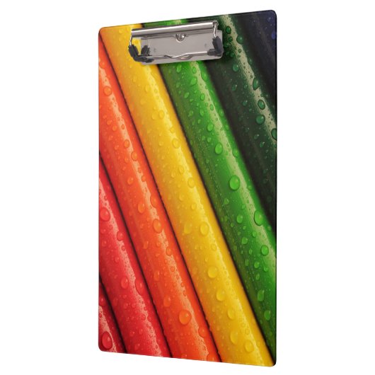 Rainbow Colored Pencils Klemmbrett (Links)