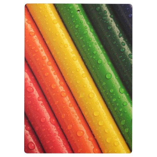Rainbow Colored Pencils Klemmbrett (Rückseite)