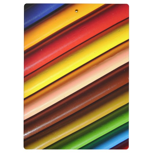 Rainbow Colored Pencils Klemmbrett (Rückseite)