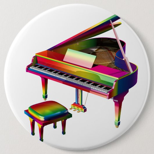 Rainbow Colored Piano Button (Vorderseite)