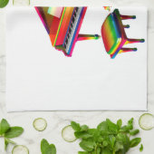 Rainbow Colored Piano Handtuch (Gefaltet)