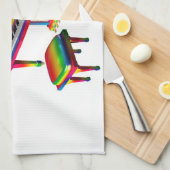 Rainbow Colored Piano Handtuch (Viertel Falte)