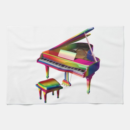 Rainbow Colored Piano Handtuch (Horizontal)