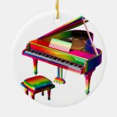 Rainbow Colored Piano Keramik Ornament (Hinten)
