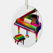 Rainbow Colored Piano Keramik Ornament (Rechts)