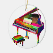 Rainbow Colored Piano Keramik Ornament (Links)