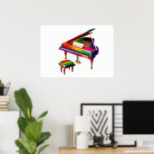 Rainbow Colored Piano Poster (Heimbüro)