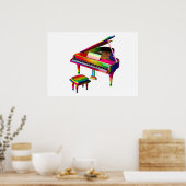 Rainbow Colored Piano Poster (Küche)