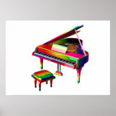 Rainbow Colored Piano Poster (Vorne)