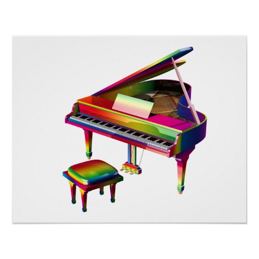 Rainbow Colored Piano Poster (Vorderseite)