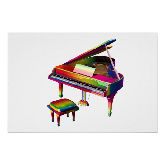 Rainbow Colored Piano Poster (Vorderseite)