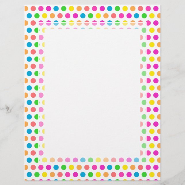 Rainbow Colored Polka Dots Fun Happy Pattern (Vorderseite)