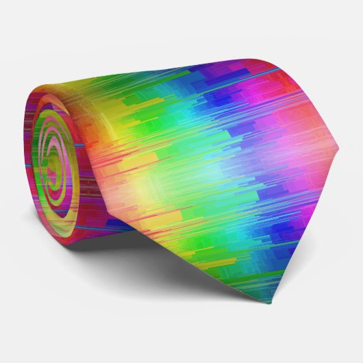 Rainbow Colored Pride Krawatte (Gerollt)