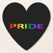 Rainbow Colored Pride Word Untersetzer (Vorderseite)