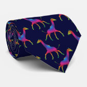 Rainbow Colored Psychedelic Giraffe Krawatte (Gerollt)