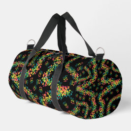 Rainbow Colored Seurat Style Pointillism Pattern Duffle Bag