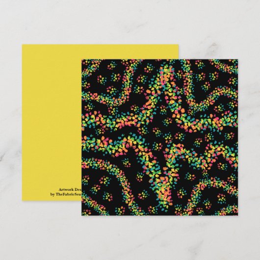Rainbow Colored Seurat Style Pointillism Pattern Karte (Vorne/Hinten)