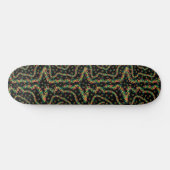Rainbow Colored Seurat Style Pointillism Pattern Skateboard (Horizontal)
