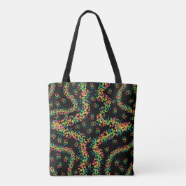 Rainbow Colored Seurat Style Pointillism Pattern Tasche