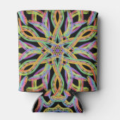 Rainbow Colored String Rope Pattern Art Dosenkühler (Rückseite)