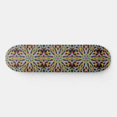 Rainbow Colored String Rope Pattern Art Skateboard (Horizontal)