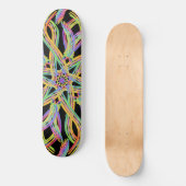 Rainbow Colored String Rope Pattern Art Skateboard (Vorderseite)
