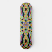 Rainbow Colored String Rope Pattern Art Skateboard (Vorderseite)