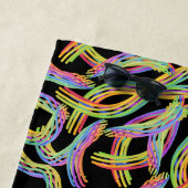 Rainbow Colored String Rope Pattern Art Strandtuch (Beispiel)