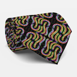 Rainbow Colored String Rope Repeating Pattern   Krawatte