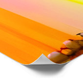 Rainbow Colored Tree and Sky Poster (Ecke)